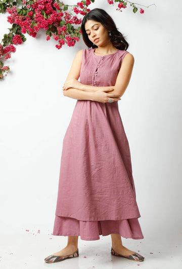 Trendy violet cotton kurta